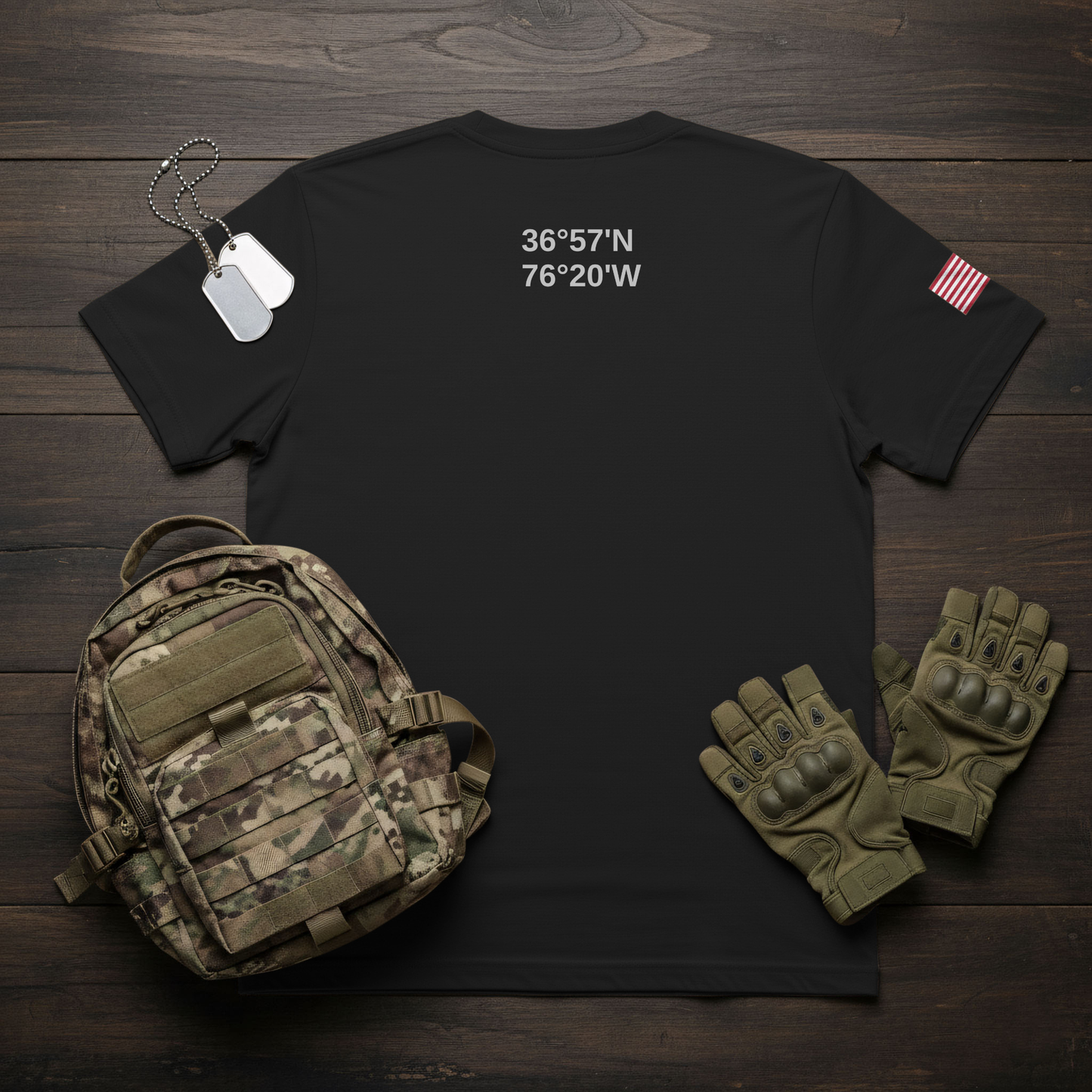 Navy Coordinates T-Shirt - Virginia